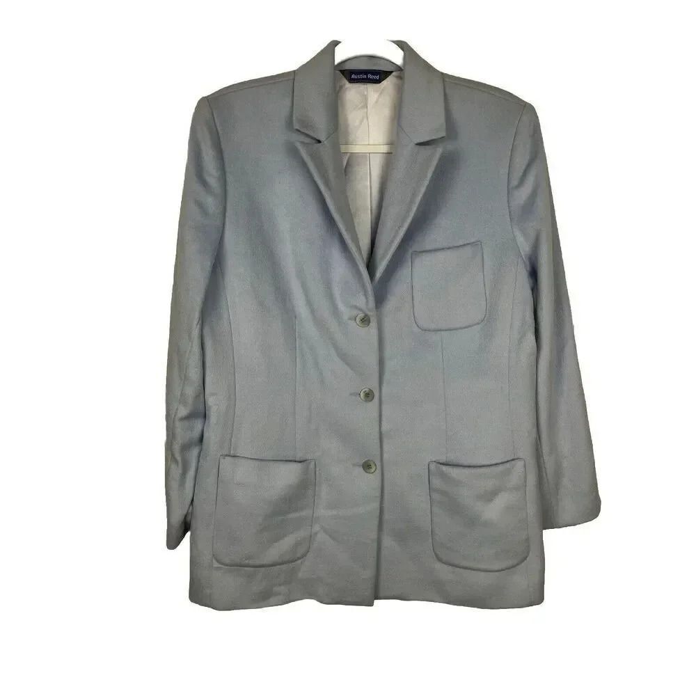 Austin Reed Angora Wool Blazer Light Blue Women’s Size‎ 12